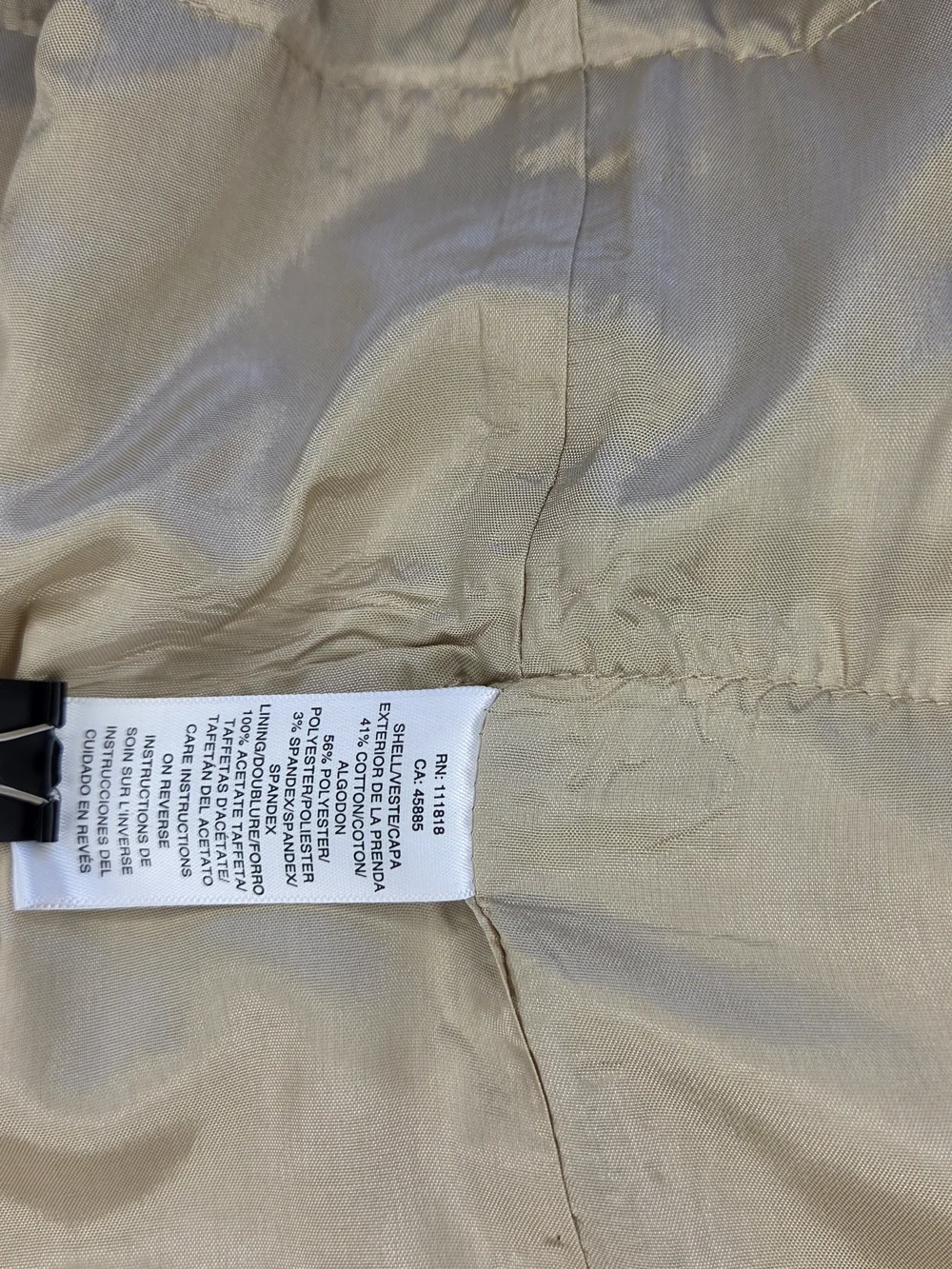 Michael Kors Size 16 Womens Double-Breasted Belted Trench Coat in Cream Ruffled